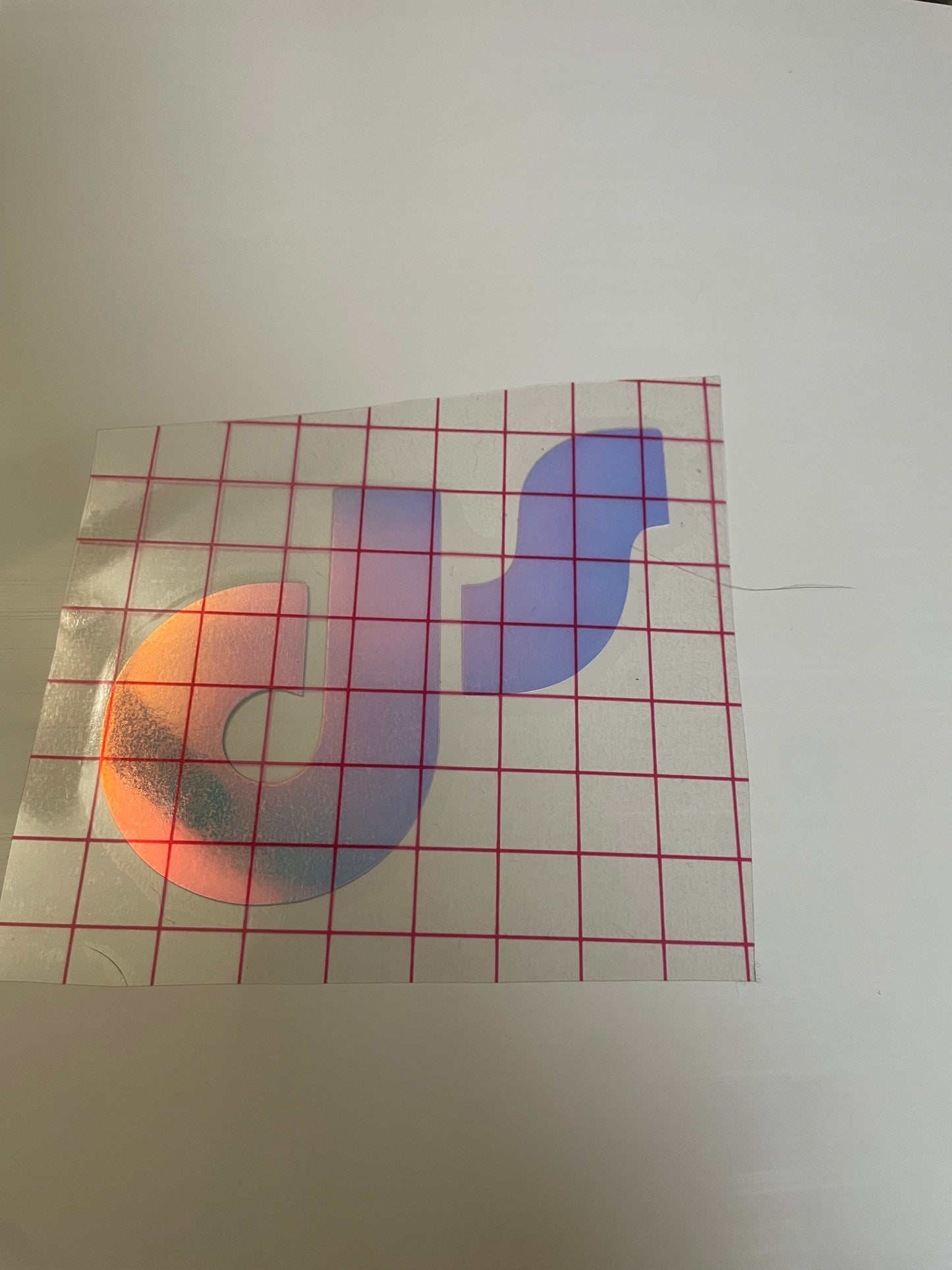 Holographic DS Sticker - Waterproof Vinyl (multiple sizes, logo only)