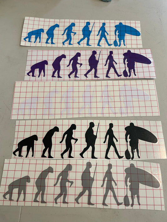 Kayaker Evolution Sticker/ Decal - waterproof
